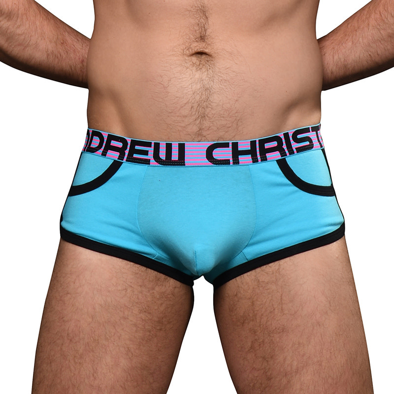 Andrew Christian Menswear ALMOST NAKED Retro Pocket Boxer (Aqua)