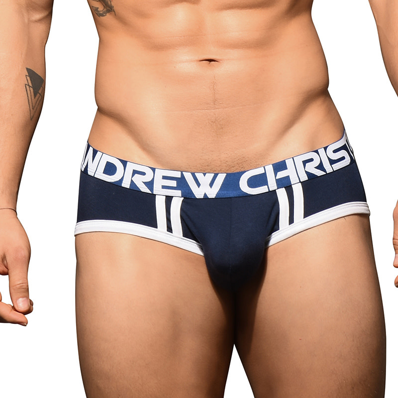 Andrew Christian Menswear CoolFlex Modal Active Brief w/ Show-It (Navy)