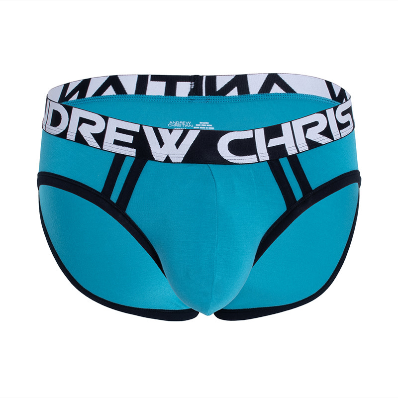 Andrew Christian Menswear CoolFlex Modal Active Brief w/ Show-It (Teal)