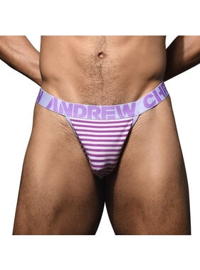 Andrew Christian Menswear Lavender Stripe Thong w/ Almost Naked