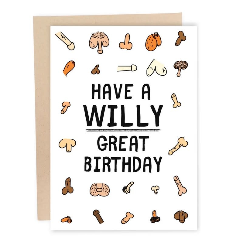 Sleazy Greetings Greeting Card: Have A Willy Great Birthday