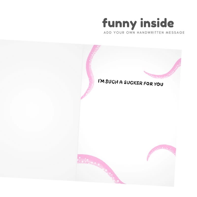 Sleazy Greetings Greeting Card: I Wish I Were An Octopus