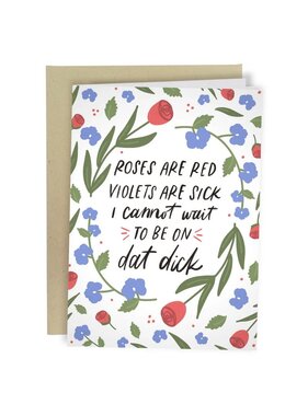 Sleazy Greetings Greeting Card: Be On Dat Dick