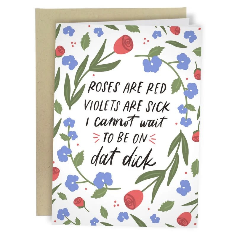 Sleazy Greetings Greeting Card: Be On Dat Dick