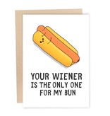 Sleazy Greetings Greeting Card: Wiener In My Bun