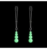 NS Novelties Bound G2 Glow in the Dark Nipple Clamps (Gunmetal)