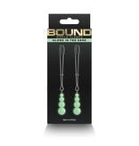 NS Novelties Bound G2 Glow in the Dark Nipple Clamps (Gunmetal)