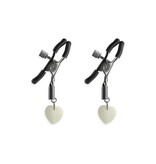 NS Novelties Bound G3 Glow in the Dark Nipple Clamps (Gunmetal)