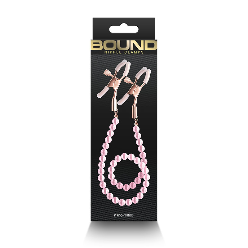 NS Novelties Bound DC1 Nipple Clamps (Pink)