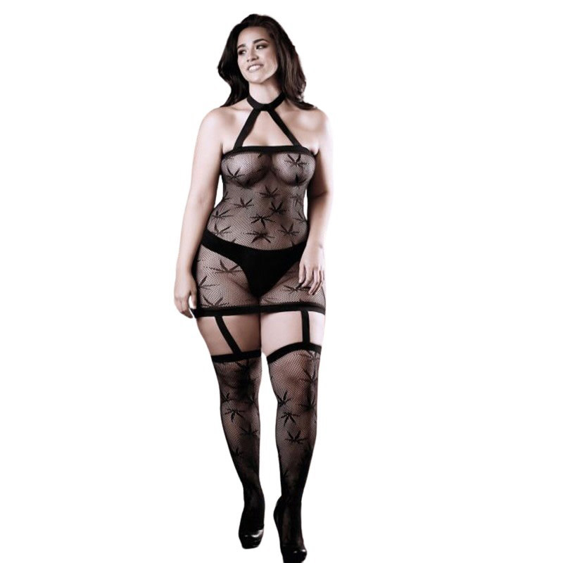 Fantasy Lingerie High Society Halter Dress w/ Stockings