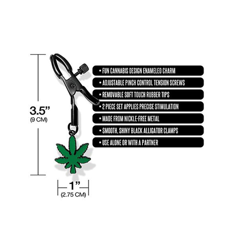 Global Novelties LLC Stoner Vibes: Glow in the Dark Nipple Clamps