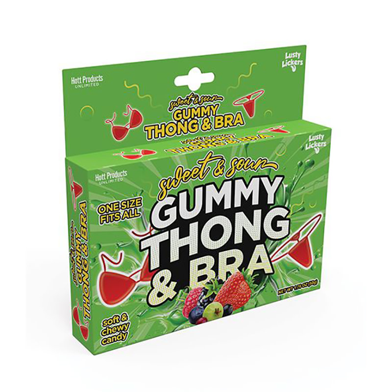 Hott Products Sweet & Sour Gummy Thong & Bra