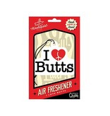 Wood Rocket Air Freshener: I Love Butts (Apple Scent)