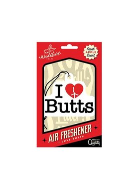 Wood Rocket Air Freshener: I Love Butts (Apple Scent)