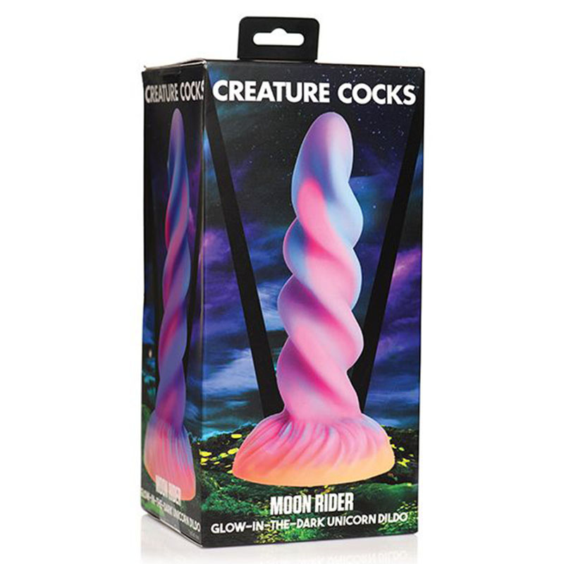 XR Brands Creature Cocks: Moon Rider Glow in the Dark Unicorn Dildo