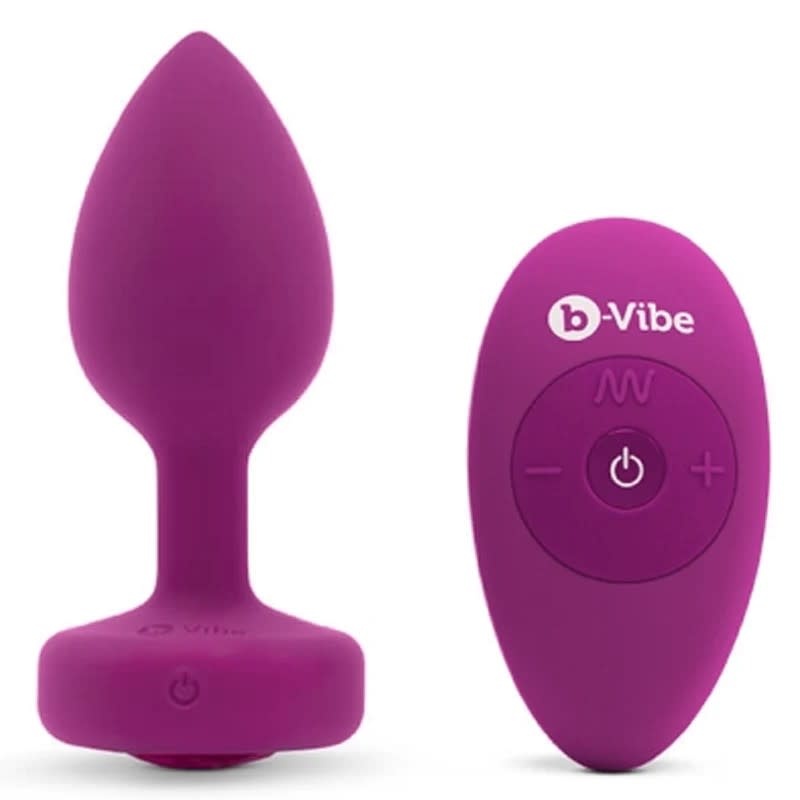 b-Vibe b-Vibe Vibrating Jewel Plug S/M (Fuchsia)
