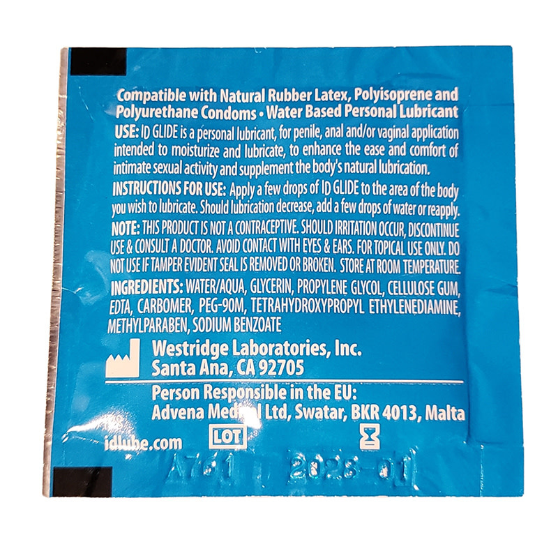 ID Lubricants ID Glide Lubricant Foil Pack 0.14 oz (4 ml)
