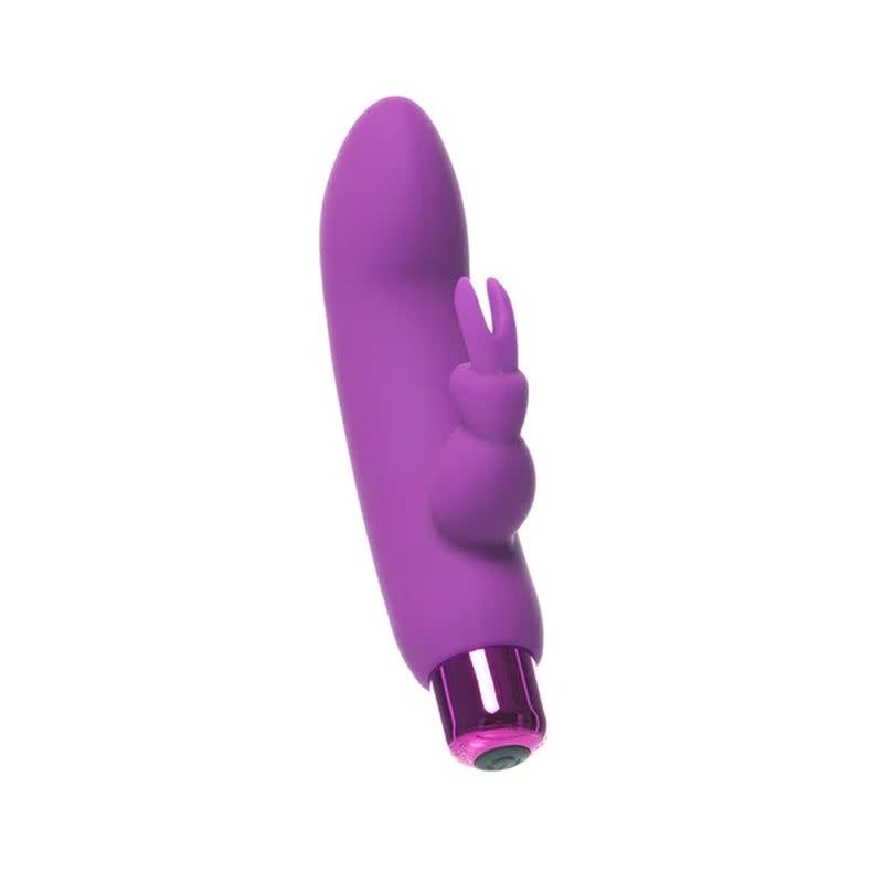 BMS Enterprises PowerBullet Alice's Bunny: Compact Dual Vibrator (Purple)
