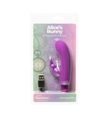 BMS Enterprises PowerBullet Alice's Bunny: Compact Dual Vibrator (Purple)