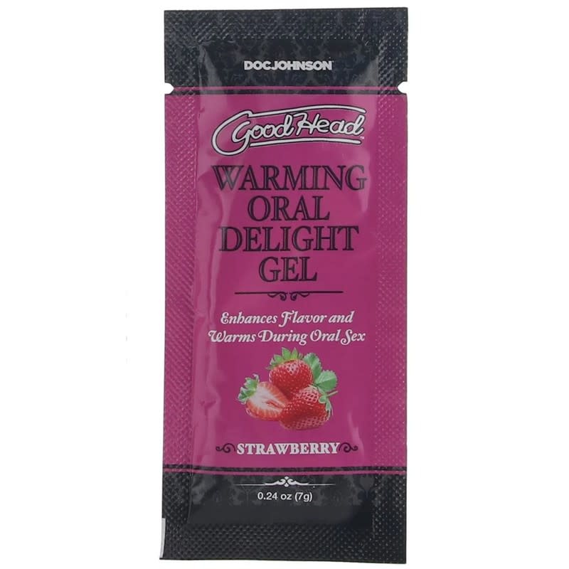 Doc Johnson Toys GoodHead Warming Oral Delight Gel Foil Strawberry 0.24 oz (7 ml)