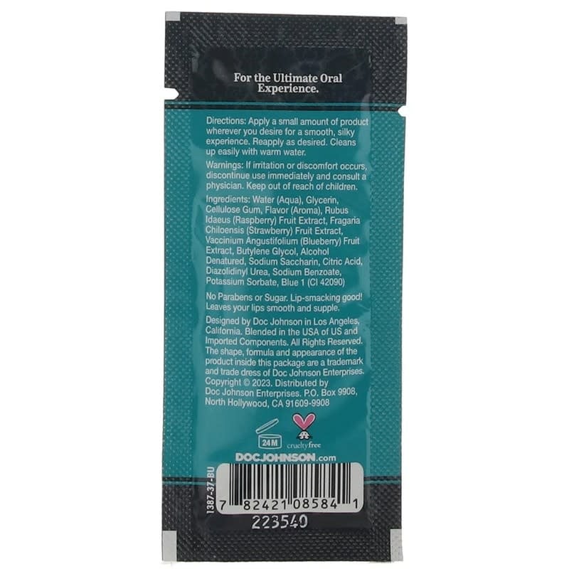 Doc Johnson Toys GoodHead Oral Delight Gel Foil 0.24 oz (7 ml) Mint