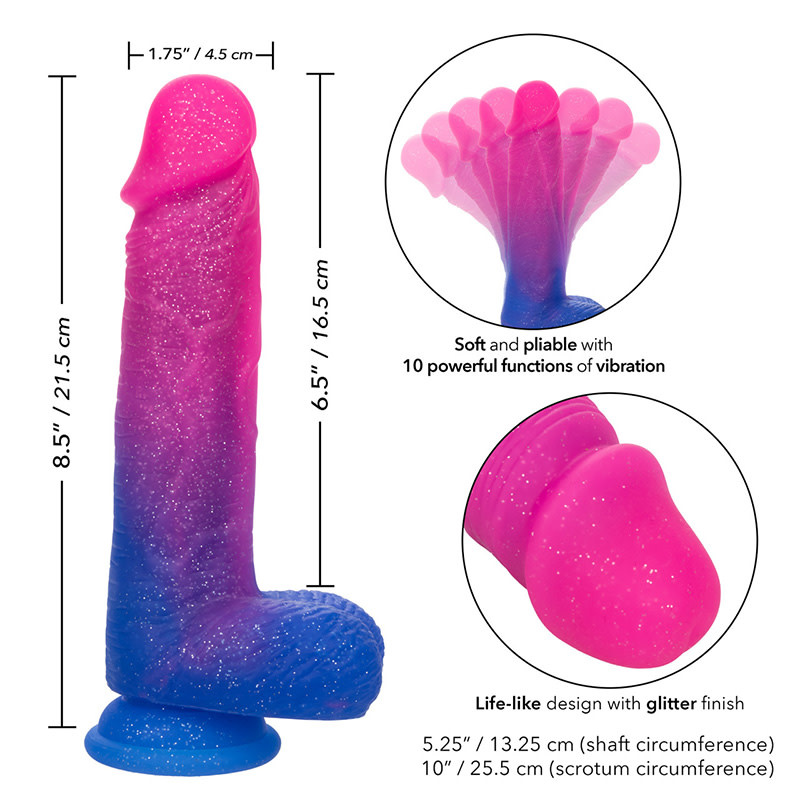 Cal Exotics Naughty Bits Ombré Hombre XL Vibrating Dildo