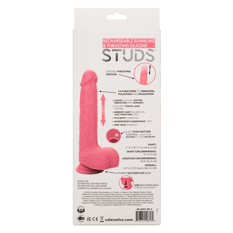 Cal Exotics Rechargeable Silicone Studs: Rumbling & Thrusting