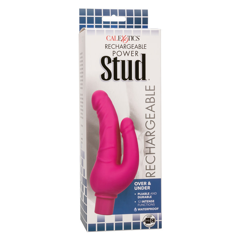 Cal Exotics Rechargeable Power Stud Over & Under Vibe (Pink)