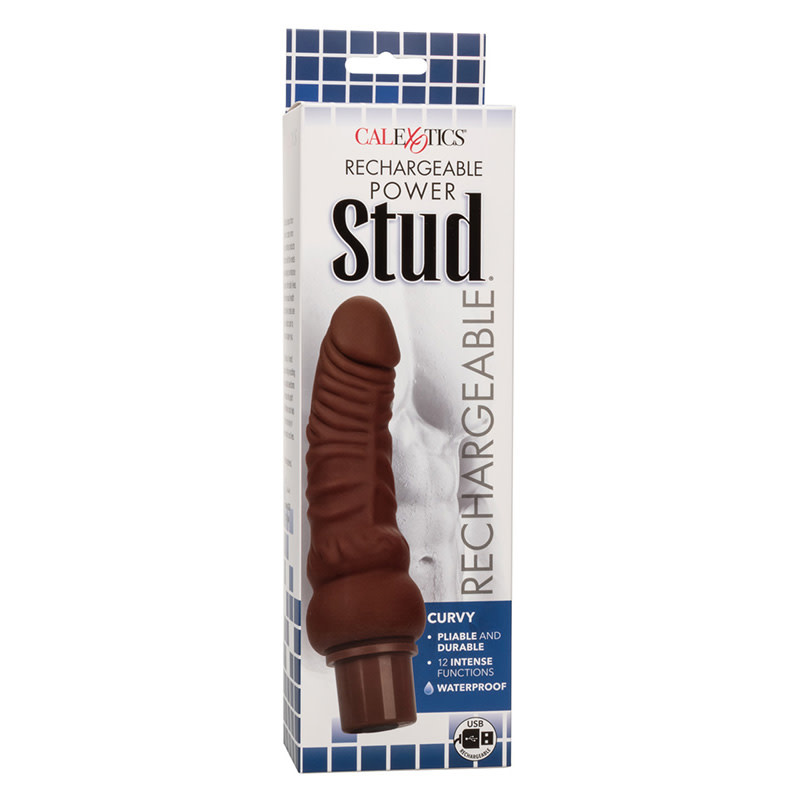 Cal Exotics Rechargeable Power Stud Curvy Vibe (Brown)
