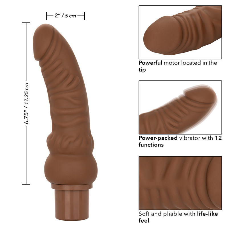 Cal Exotics Rechargeable Power Stud Curvy Vibe (Brown)