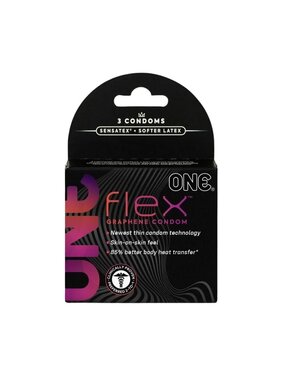 ONE Condoms ONE FLEX Graphene Condoms 3 Pack