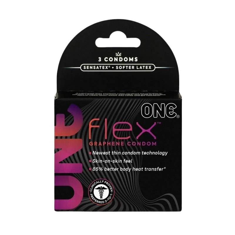 ONE Condoms ONE FLEX Graphene Condoms 3 Pack