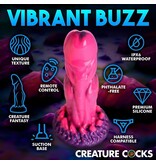 XR Brands Creature Cocks: Xenox Vibrating Silicone Dildo with R/C