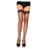 Leg Avenue Fishnet Thigh Highs with Lace Tops
