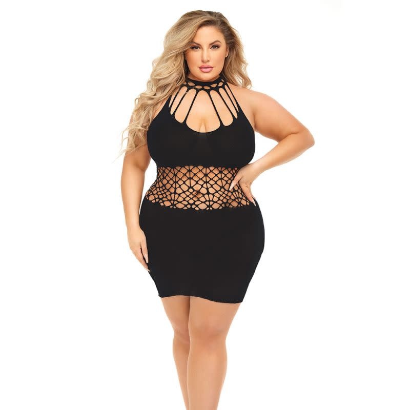 Pink Lipstick Rich B Phase Dress (Black)