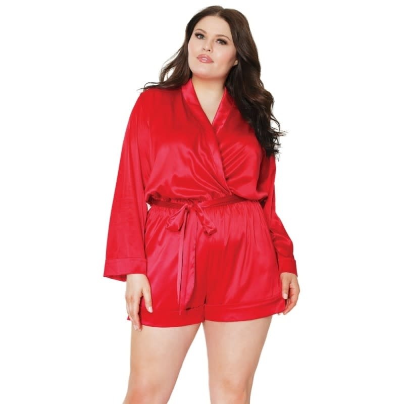 Coquette International Lingerie Red Romper