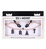 Sportsheets Sex & Mischief Brat Charmed Nipple Clamps