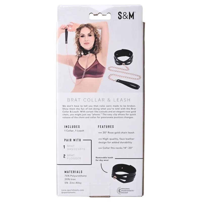 Sportsheets Sex & Mischief Brat Collar & Leash