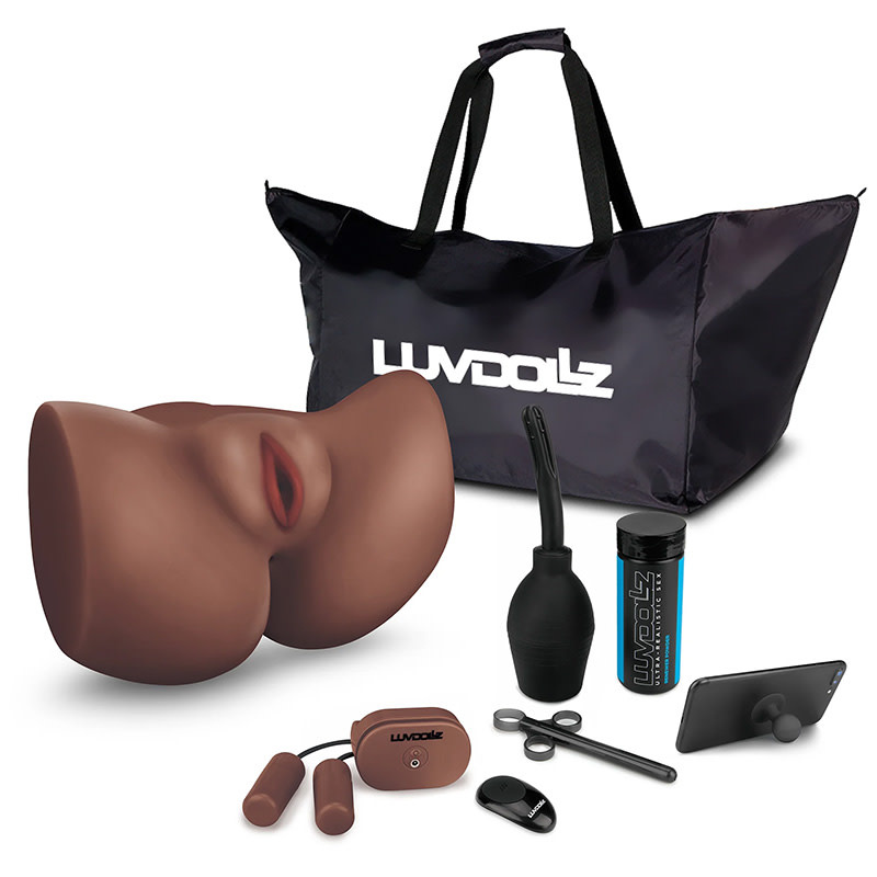 Electric Novelties Luvdollz Remote Control Spread Eagle Pussy & Ass (Mocha)