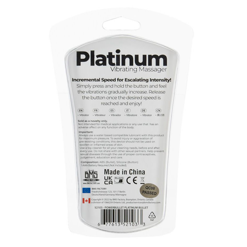BMS Enterprises PowerBullet Platinum Vibrating Bullet