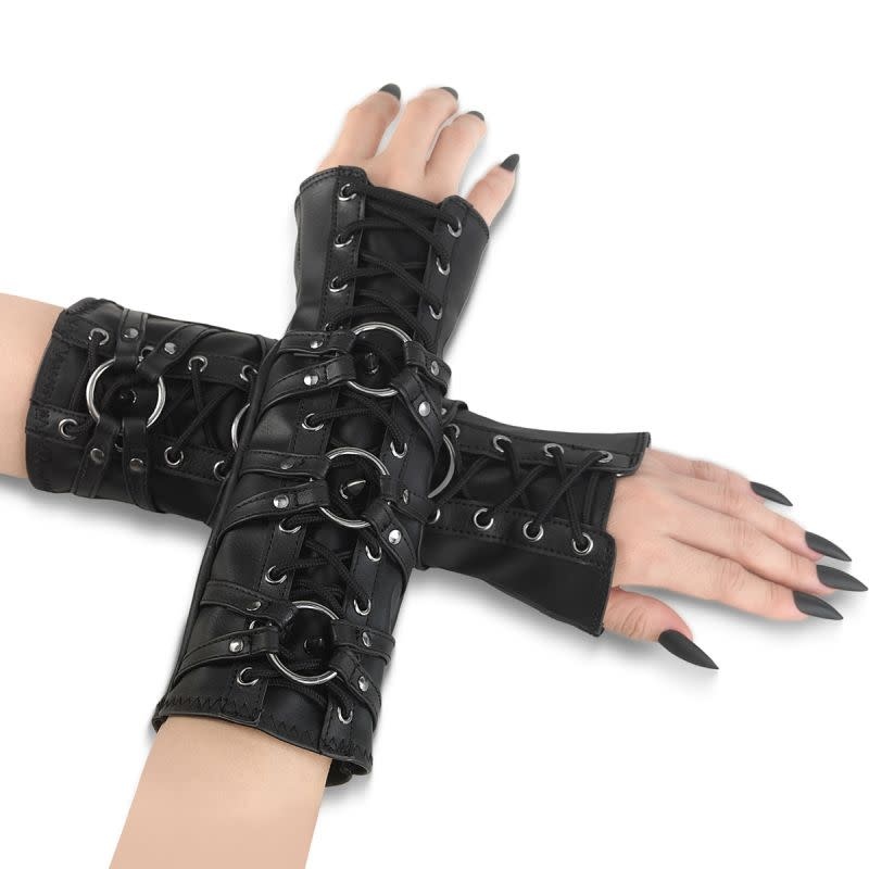 Pleaser USA Demonia Stretch Faux Leather Pull-On Arm Warmers