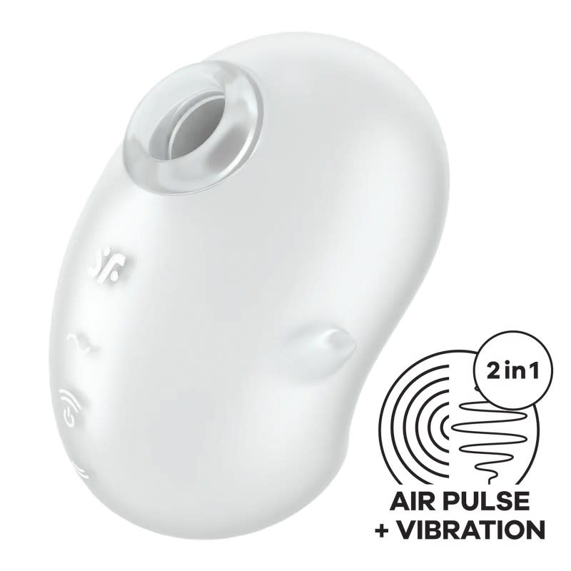 Satisfyer Satisfyer Cutie Ghost Air Pulse Stimulator + Vibration (White)