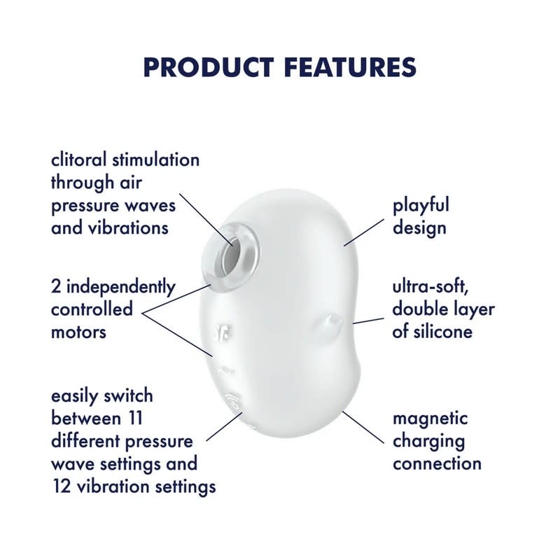 Satisfyer Satisfyer Cutie Ghost Air Pulse Stimulator + Vibration (White)