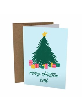 Sleazy Greetings Greeting Card: Merry Christmas Bitch