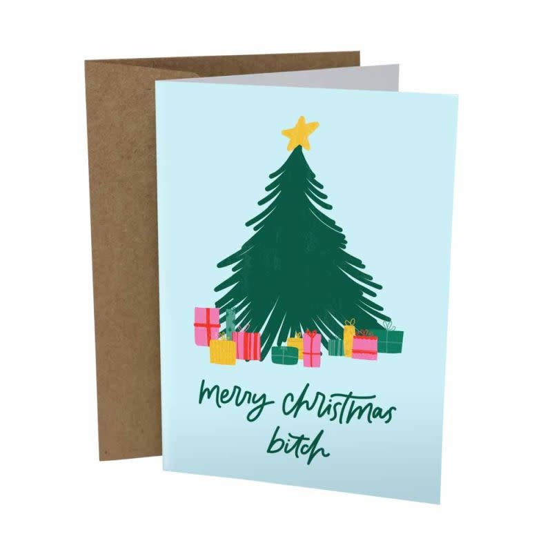 Sleazy Greetings Greeting Card: Merry Christmas Bitch