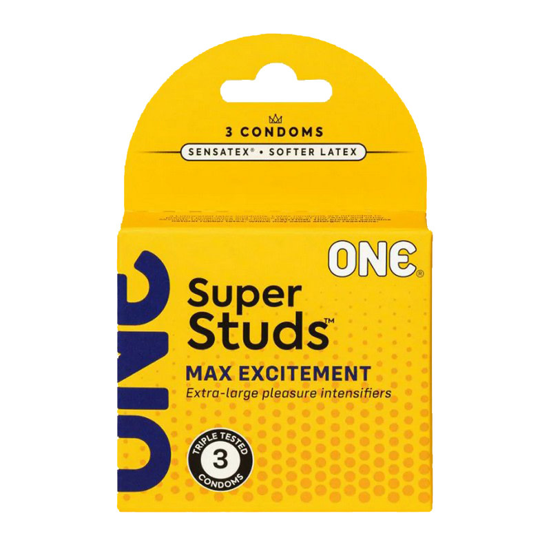 ONE Condoms ONE Super Studs Condoms 3 Pack