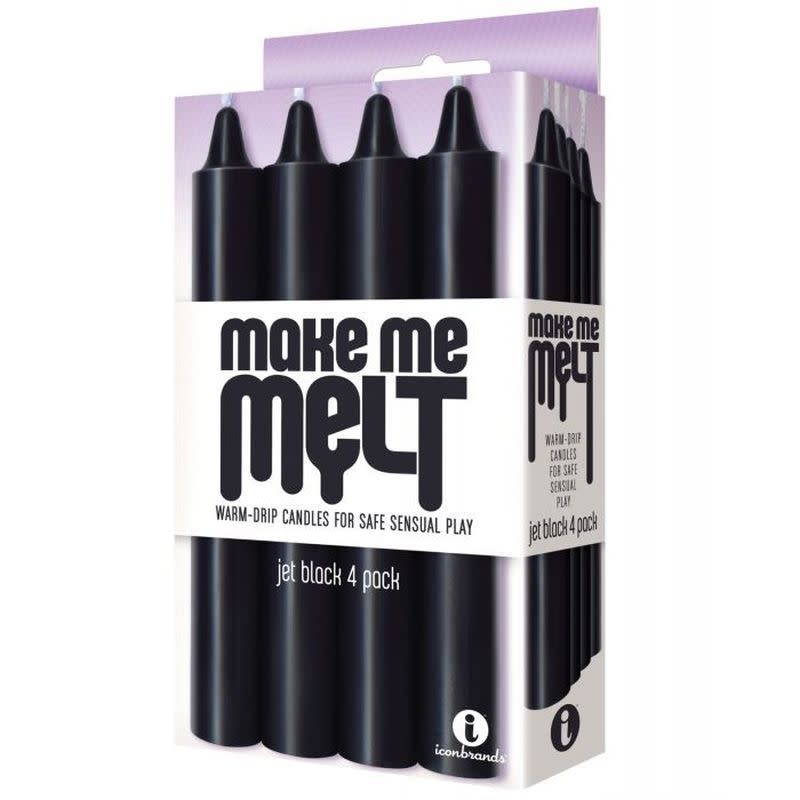 Icon Brands Make Me Melt Sensual Warm Drip Candles (Jet Black)