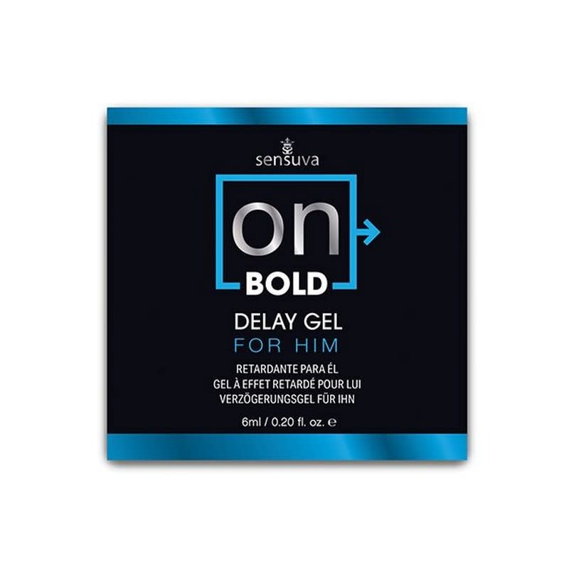 Sensuva ON for Him Bold Delay Gel Foil Pack 0.2 oz (6 ml)
