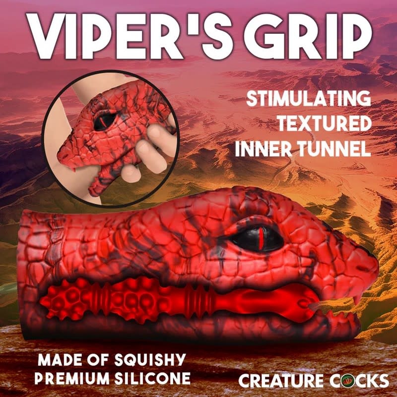XR Brands Creature Cocks Serpentine Stroker (Red)