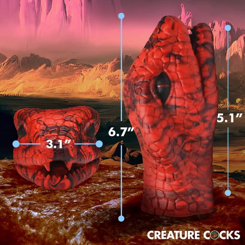 XR Brands Creature Cocks Serpentine Stroker (Red)